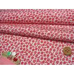  крепдешин ткань * маленький Sakura ( белый / красный ) 10cm единица измерения продается куском 
