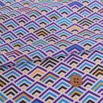  поли крепдешин ткань geo me Trick синий море волна ( Byakuya ) 10cm единица измерения продается куском 