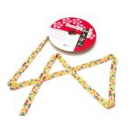 和りぼん1.5cm幅・桜に蝶(黄色) 10cm単位 切り売り
