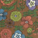 FUWARI. ткань хлопок лен парусина Северная Европа style linen цветок оттенок коричневого земля 5 цвет 1m единица измерения ткань ткань ткань Северная Европа Северная Европа способ цветок цветочный принт парусина хлопок лен linen