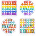 4pcs プッシュポップ  Nagotown プッシュポップバブル  スクイーズ玩具  減圧グッズ  ストレス解消  インテリジェンス発展  水洗い可能 子供大人兼用(虹色+多色