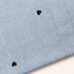 [10 см единица измерения ] Heart вышивка 5 унция Denim ткань ткань [1] черный Heart мягкость обработка тонкий весна лето коммерческий использование возможно высококлассный хлопок / Heart вышивка Denim 10cm