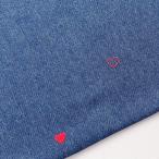 [10 см единица измерения ] Heart вышивка 5 унция Denim ткань ткань [2] красный Heart мягкость обработка тонкий весна лето коммерческий использование возможно высококлассный хлопок / Heart вышивка Denim 10cm