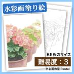 【大人の塗り絵 水彩 お花・植物画】ベゴニア