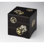 お重 和食器 三段重 6.5寸 木繊 溜内朱 花丸 共足 会津漆器 会津塗り 木製 重箱 ギフト