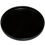 丸盆盆トレイ紀州漆器尺0寸黒両面塗...