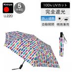 折りたたみ傘 クニルプス 【傘カバープレゼント】 日傘 Knirps U220 完全遮光 レディース KNUL220-8543 Create Crystal 自動開閉