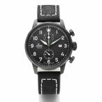 ラコ LACO パイロットウォッチ Lausanne ローザンヌ 861975 ドイツ製 腕時計 クロノグラフ 径42mm ブラックレザーベルト