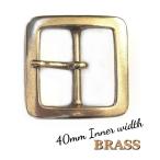 正方形 スクエア型 バックル 40mm幅 真鍮ブラス製 四角形 1950s ビンテージ ギャリソンスタイル カスタム ベルト