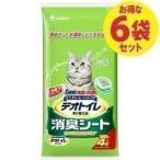 ショッピングデオトイレ 猫砂 シート 飛び散り防止 デオトイレ 消臭 ユニチャーム システムトイレ用 国産 消臭シート 1週間消臭・抗菌デオトイレ 取り替え専用 4枚×6袋 セット