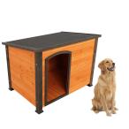 『ポイント5倍!期間限定!』大型犬小屋 屋外耐候性ヴィラ 通気口＆高床＆ドア窓付き 中型大型犬用犬小屋 ペットシェルター犬小屋 組み立て簡単＆耐候性 113x81x83