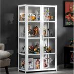 ショッピングコレクターアイテム 天然竹製木製透明パネルフィギュア グッズ ホバーフリップキャビネットドアンキャビネットコレクターアイテム用 デ背面にシームレスなパネル組み立ては非常に簡