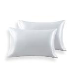 枕カバー2点セットポリエステル繊維光沢滑らかで柔らかい封筒式シルク肌触り (qu