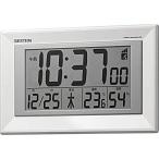 リズム(RHYTHM) 掛け時計 白 16.4x25.5x2.9cm 電波 デジタル 置き掛け兼用 温度 湿度 カレンダー 8RZ204SR03