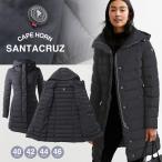 ショッピングサンタ ケープホーン santacruz サンタクルーズ ダウン ロング レディース CAPE HORN ブラック 72570 ダウンジャケット 撥水 フード 防寒 アウター マット スリム