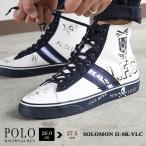 ポロラルフローレン スニーカー ハイカットメンズ POLO Ralph Lauren ネイビー シューズ 靴 ラルフ キャンバス ホワイト 白