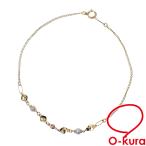 パール ルビー ブレスレット レディース K18YG 3.0mm 1.2g 750 18金 イエローゴールド 真珠 中古