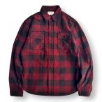 ショッピングデラックス DELUXEWARE（デラックスウエア）HV-00A[50s BUFFALO CHECK] RED ヘビーネルシャツ チェック柄 アメカジ 送料無料