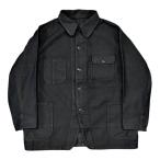PORTER CLASSIC (ポータークラシック) MOLESKIN COVERALL JACKET -BLACK- モールスキンカバーオールジャケット ブラック  [PC-019-2935]