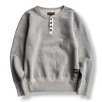 DELUXEWARE（デラックスウエア）S106-00[OPEN NECK] HENLEY NECK SWEAT ヘンリーネックスウェット アメカジ 送料無料