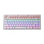 E元素メカニカル式ゲーミングキーボード レインボーLEDバックライト付き USB有線青軸81キーアンチゴーストキー 防水機能付きゲーム用キーボード(ホ