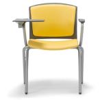 テーブル付き椅子 メモ台付きチェア MC-391TG（両肘、固定脚タイプ）