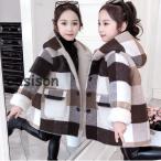 ピーコート　コート キッズコート　ミドル丈 秋冬 ラシャコート　女の子 子供服　ジュニア　アウター　ジャケット　キッズ　中綿コート 防寒