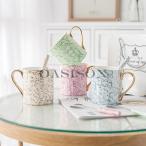 マグカップ ペア コップ コーヒーマグ ティーカップ シンプル 1個/2個 大容量 花柄 陶器 母の日 父の日 400ml 新生活 コーヒー ギフト 雑貨