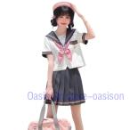  матроска форма костюмированная игра маскарадный костюм передний открытие длинный рукав короткий рукав юбка бабочка .. лента женщина форма основной форма 2 шт.@JK ученик старшей школы культура 