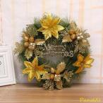 クリスマスリース クリスマス飾り ドア 玄関 リース 壁飾り 花輪 キラキラ ボール フラワーリース 玄関 クリスマス リース オーナメント ドア吊り 撮影 道具