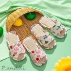  Kids linen тапочки всесезонный ребенок салон обувь лен тапочки передний открытие девочка веранда тапочки мужчина предотвращение скольжения Flat низ тихий звук 