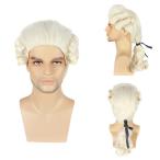 フルウィッグ ヨーロッパ 公爵 弁護士 男性用かつら コスプレ 貴族 王族 貴族 舞台 衣装 演出 シルバー ブラウン