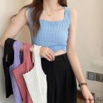 タンクトップ ショート丈 スクエア�