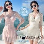 ショッピングビーチウェア 水着 レディース ワンピース 体型カバー ビーチウェア お洒落 無地 温泉 夏 かわいい おしゃれ ママ水着 ジム 女性用 ビキニ お湯用