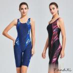  купальный костюм женский body type покрытие спорт плавание одежда фитнес купальный костюм без рукавов накладка имеется One-piece купальный костюм колено длина водонепроницаемый скорость .. плавание тренировка для женщина плавание 