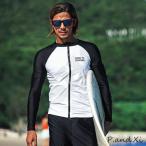  Rush Guard длинный рукав мужской купальный костюм простой выгоревший на солнце участок меры скорость . вода суша обе для выставить Zip останавливать шорты черный белый 