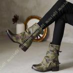 ベルト ローヒール エンジニアブーツ レディース サイドジッパー ショート くしゅくしゅブーツ 大きいサイズ ブーツ レディース 厚底 ショート丈 ラウンドトゥ
