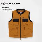 VOLCOM/ボルコム メンズ ベスト TT B IGUCHI TDS VEST 2024 FALL モックネック オーバーサイズ 撥水 コーデュロイ襟 複数ポケット A1832400