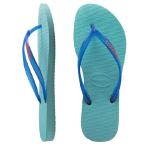 havaianas(ハワイアナス) SLIM LOGO POP-UP スリムロゴポップアップ Pool Green(プールグリーン)サンダル 23cm/24cm レディース
