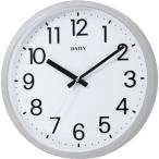 (まとめ) デイリー クオーツ掛時計 フラットフェイスDN シルバーメタリック(文字盤：ホワイト) 4KGA06DN19 1台 〔×2セット〕