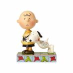 Enesco Peanuts by Jim Shore チャーリー・ブラウンとスヌーピー 5.25インチ ストーンレジンフィギュア マルチカラー並行輸