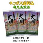 新茶 お得 お徳用 お茶 茶 緑茶 送料無料 お茶のぶどう園 大綱みどり 紫 100g × 3本 セット 日本茶 鹿児島茶 煎茶 茶葉 リーフ 鹿児島 プレゼント お歳暮