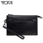 TUMI クラッチバッグ トゥミ セカンドバッグ ポーチ 本革 エンボス レザー 黒 ブラック