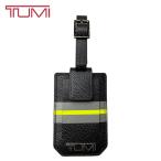 TUMI ID багажный бирка Tumi багаж чехол для пропуска натуральная кожа черный полоса 
