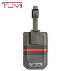 TUMI ID багажный бирка Tumi багаж чехол для пропуска натуральная кожа серый полоса 
