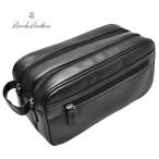  Brooks Brothers ручная сумочка BROOKS BROTHERS кожа сумка клатч чёрный черный [ Ame тигр ]