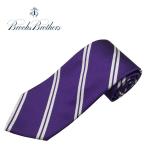  Brooks Brothers галстук BROOKS BROTHERS Makers and Merchants полоса шелк Thai America производства Англия тканый лиловый белый 