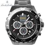 ブルックスブラザーズ 腕時計 BROOKS BROTHERS クロノグラフ クオーツ式 ウォッチ ステンレスベルト 時計 ブラック 黒【送料無料】