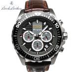 ブルックスブラザーズ 腕時計 BROOKS BROTHERS クロノグラフ クオーツ式 ウォッチ 本革 レザーベルト 時計 ブラウン 茶【送料無料】