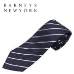  Barneys New York галстук BARNEYS NEWYORK шелк узкий галстук полоса ручная работа Италия производства темно-синий серебряный 